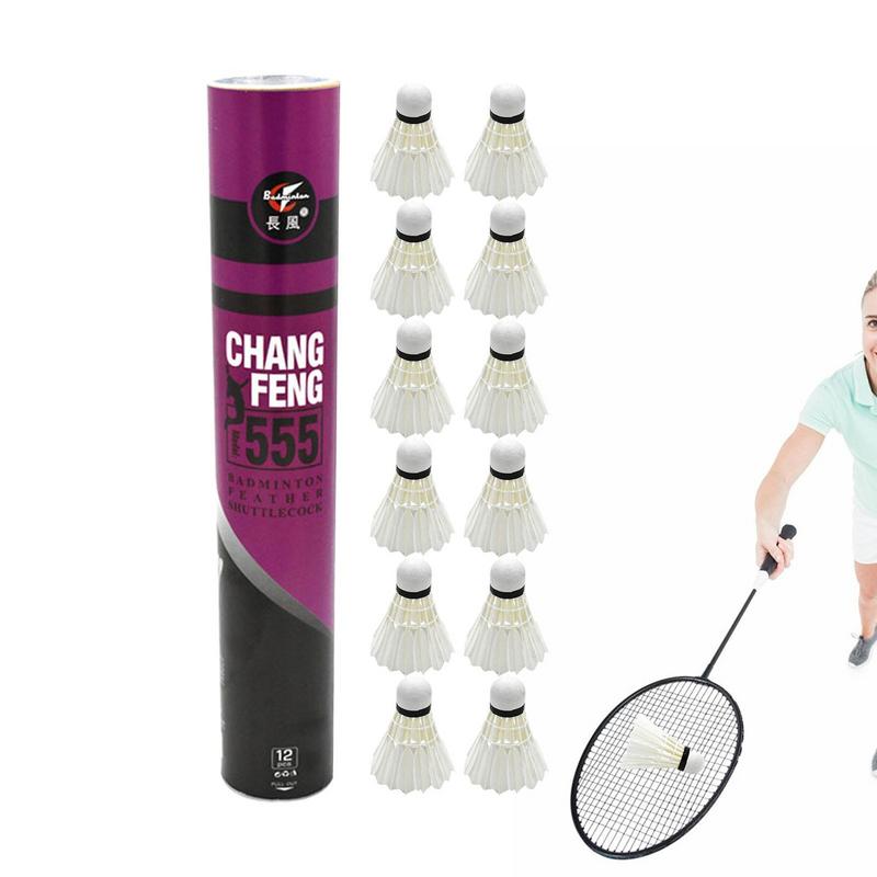 12Pcs/lot Badminton Natural Du - Sports Equipment For Badminton 评论和价格