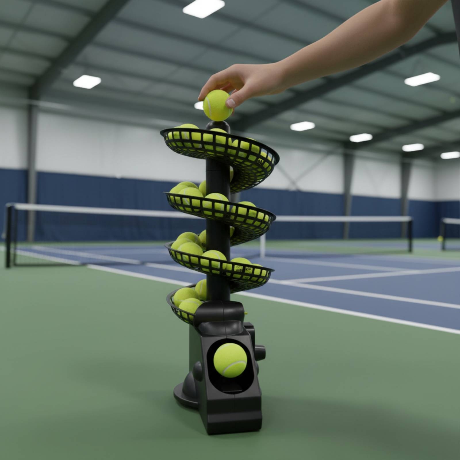 Portable Tennis Ball Machine M - Sports Equipment For Training 评论和价格