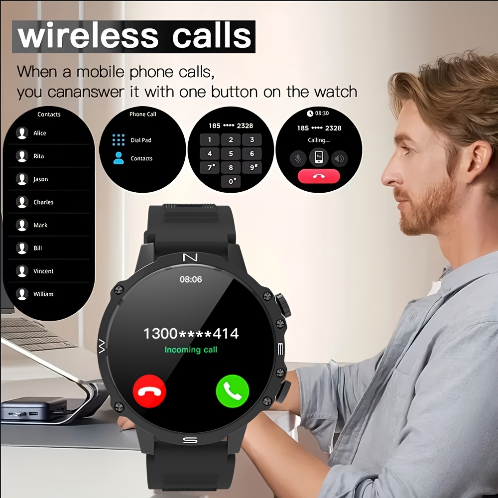 Men's Smartwatch, for iPhone a - Sports Equipment In Spanish 评论和价格