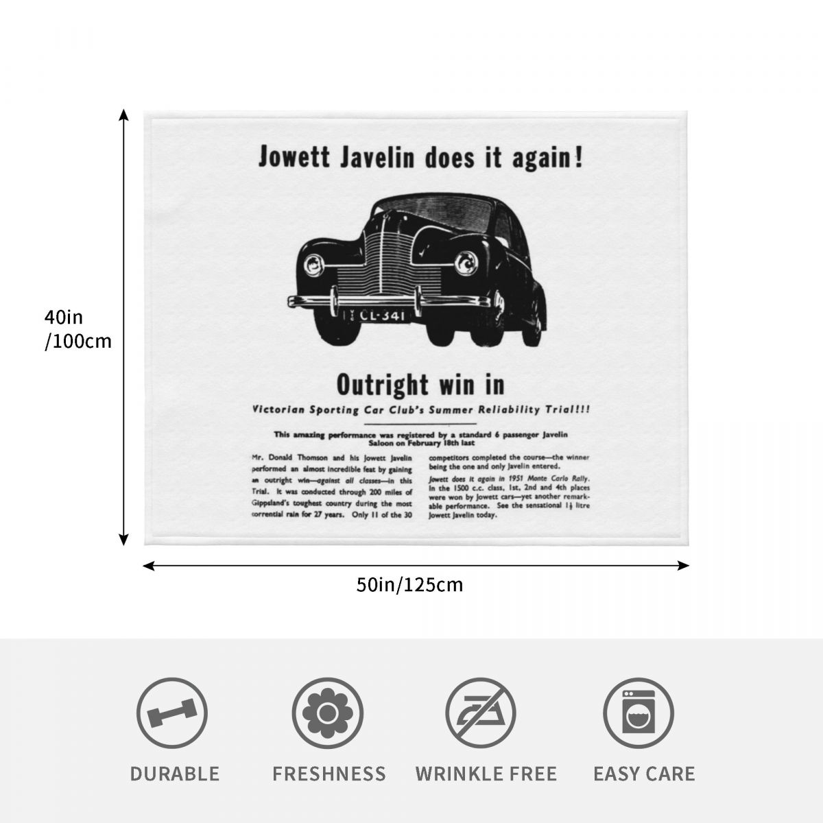 JOWETT JAVELIN Throw Blanket F - Javelin Throwing 评论和价格